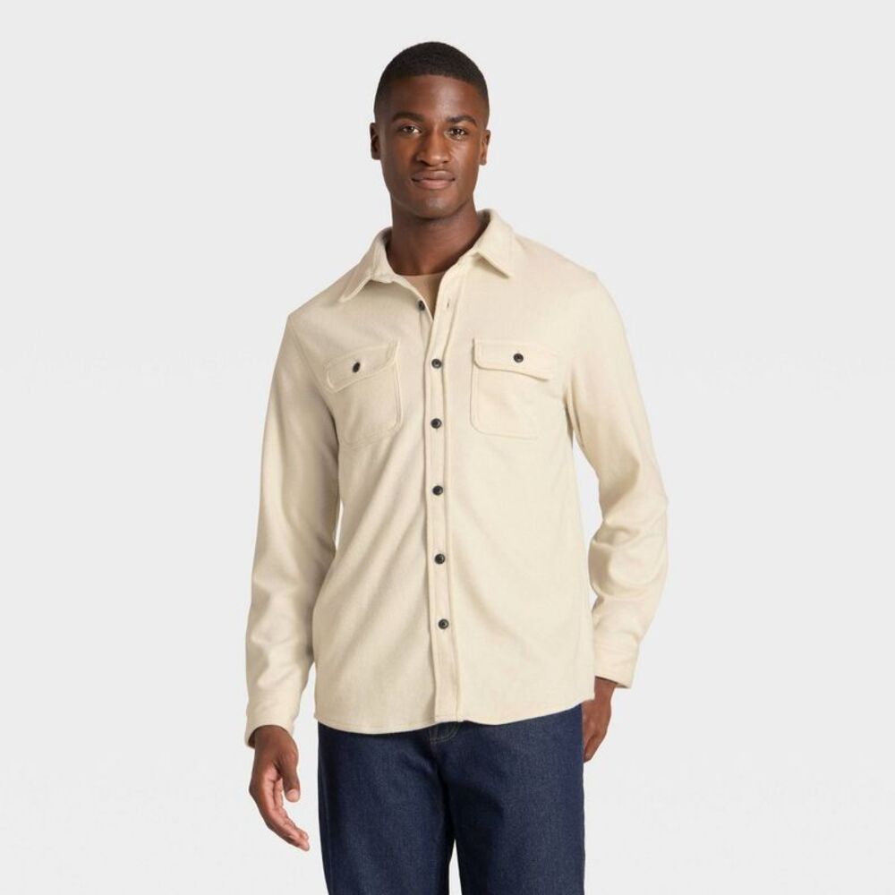 Men's Comfort Soft Shirt - Goodfellow & Co Cream L